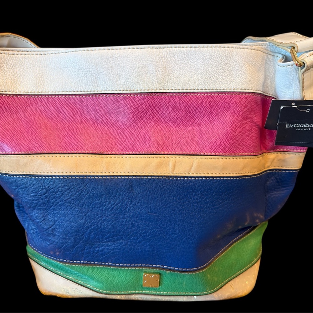 Liz Claiborne Colorful Striped Shoulder Bag